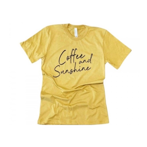 Tops - NEW Coffee and Sunshine Mustard Tee